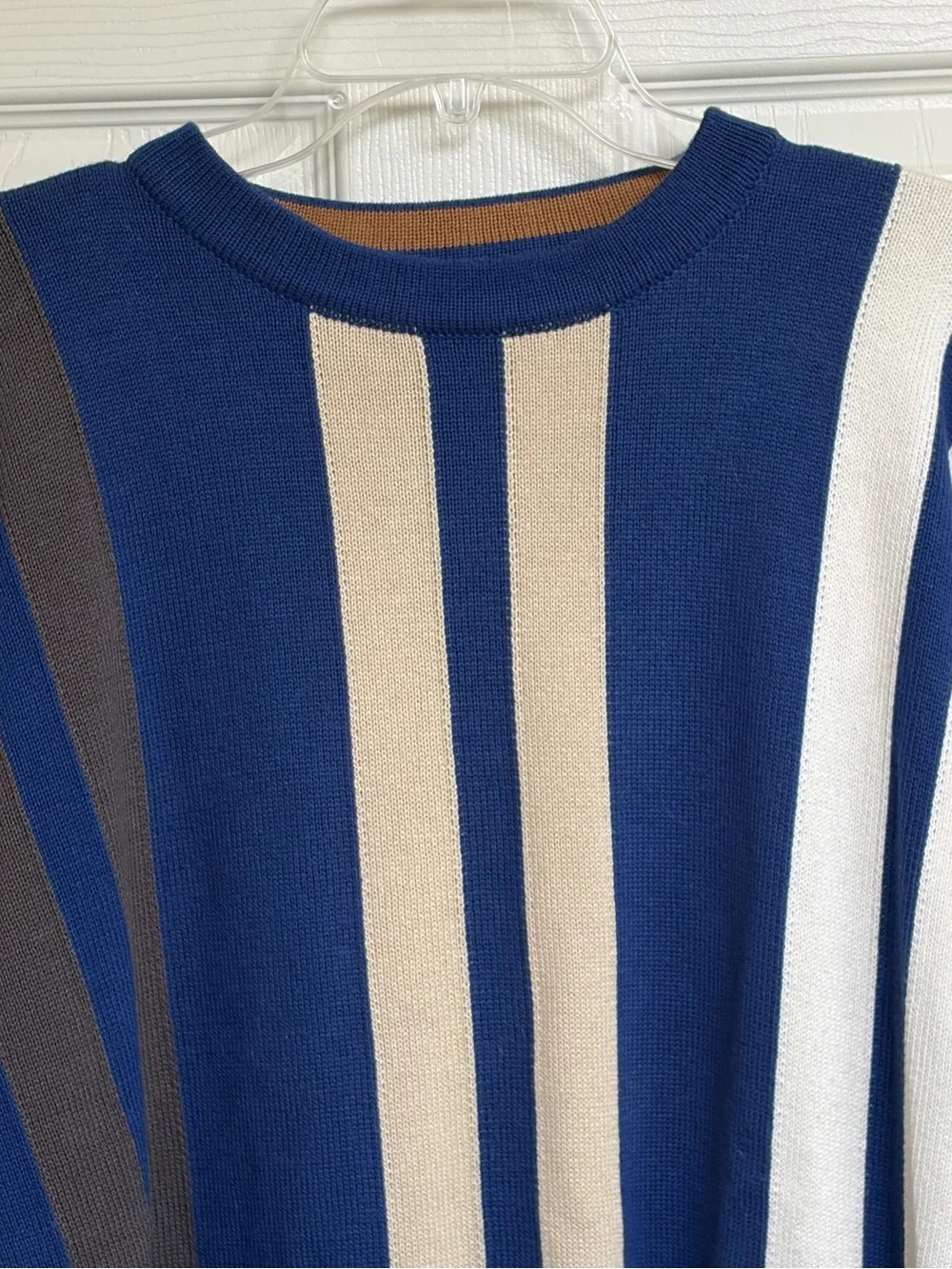 Vintage Pringle Nick Faldo Crewneck Sweater Golf Size M Oversized Striped